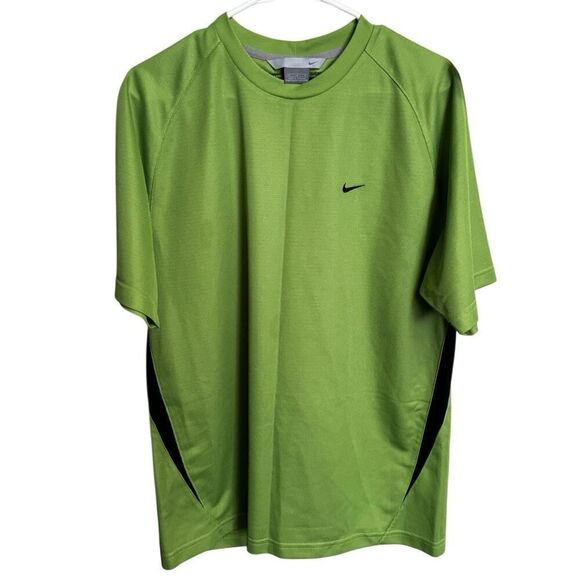 Vintage y2k Nike Club Jersey Tshirt Green Short Sleeve Crew Neck Mens M Medium - Picture 1 of 3